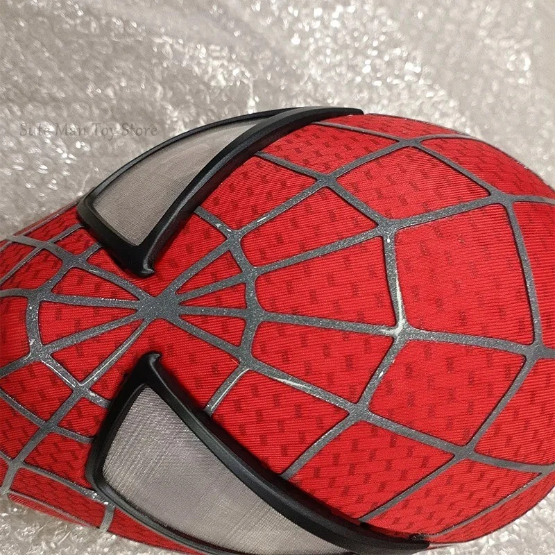 Spiderman Marvel 1/1 3D Spider-Man Tobey Mask Halloween Cosplay Faceshell RED - Image 3 of 4