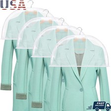 Garment Shoulder Covers Zippered Dustproof Storage Suits Jackets Clothes 4 Pack