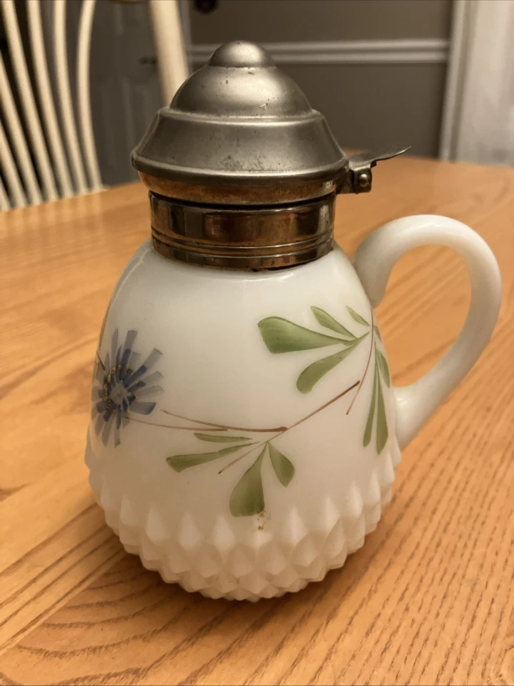 Jarra antigua de jarabe/leche de 5,5 pulgadas Foto 4 de 4