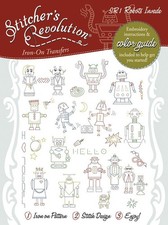 STITCHER'S REVOLUTION - IRON ON TRANSFERS -  ROBOTS INVADE -  SR1