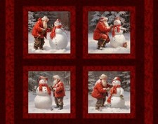 MDG - Christmas - Santa's Snow Buddies Quilting Fabric Pillow Panel