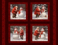 MDG -  Christmas - Santa's Snow Buddies Quilting Fabric Pillow Panel 🎄🎄