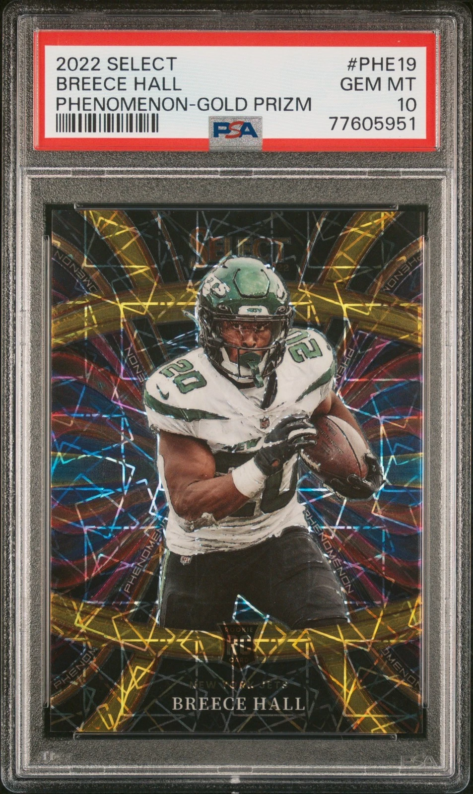 Breece Hall Panini Select Phenomenon #PHE19 Gold