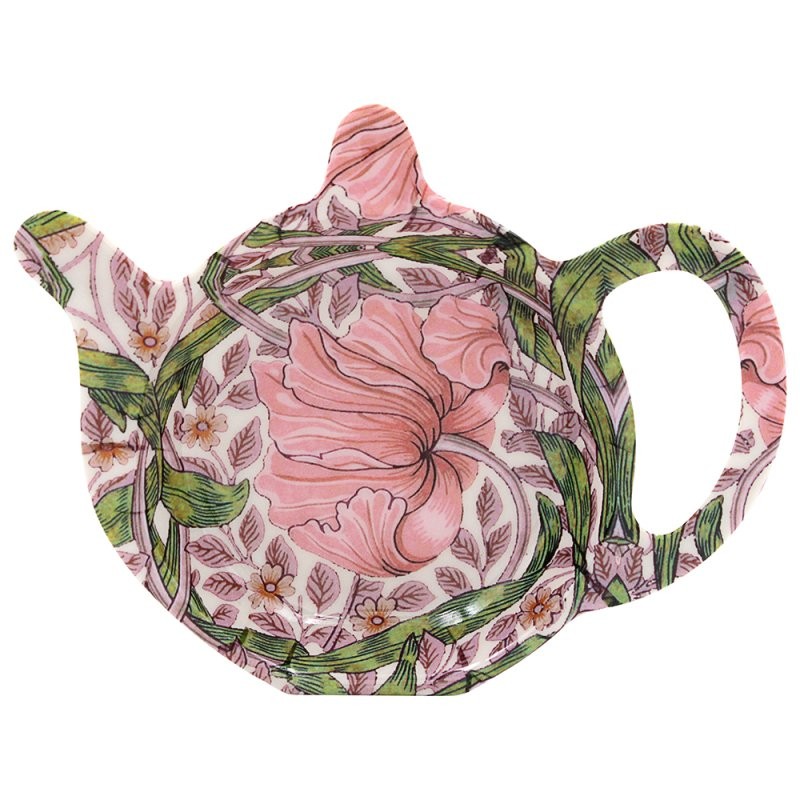 Melamine Teabag Tidy Rest Drip Tray Plate W. Morris Pimpernel Floral Design
