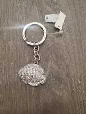ALEXANDER KALIFANO LAS VEGAS CRYSTAL FISH 4" KEYCHAIN SILVER TONE NWT JB16
