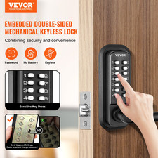 Mechanical Keyless Entry Door Lock, 14 Digit Keypad, Garage