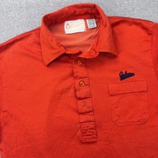 Vintage 70s Auburn University Tigers Polo Shirt Mens L Fits Like M Orange