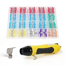400PCS Solder Seal Wire Connectors with Heat Gun, Solder Stick Wire Connector...