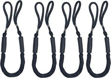 Bungee Dock Line Mooring Rope for Boat 4ft Black 4 Pack