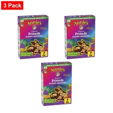 Annies Friends Organic Bunny Graham Snacks,Chocolate Chip,And Honey,7 Oz-3 Pack