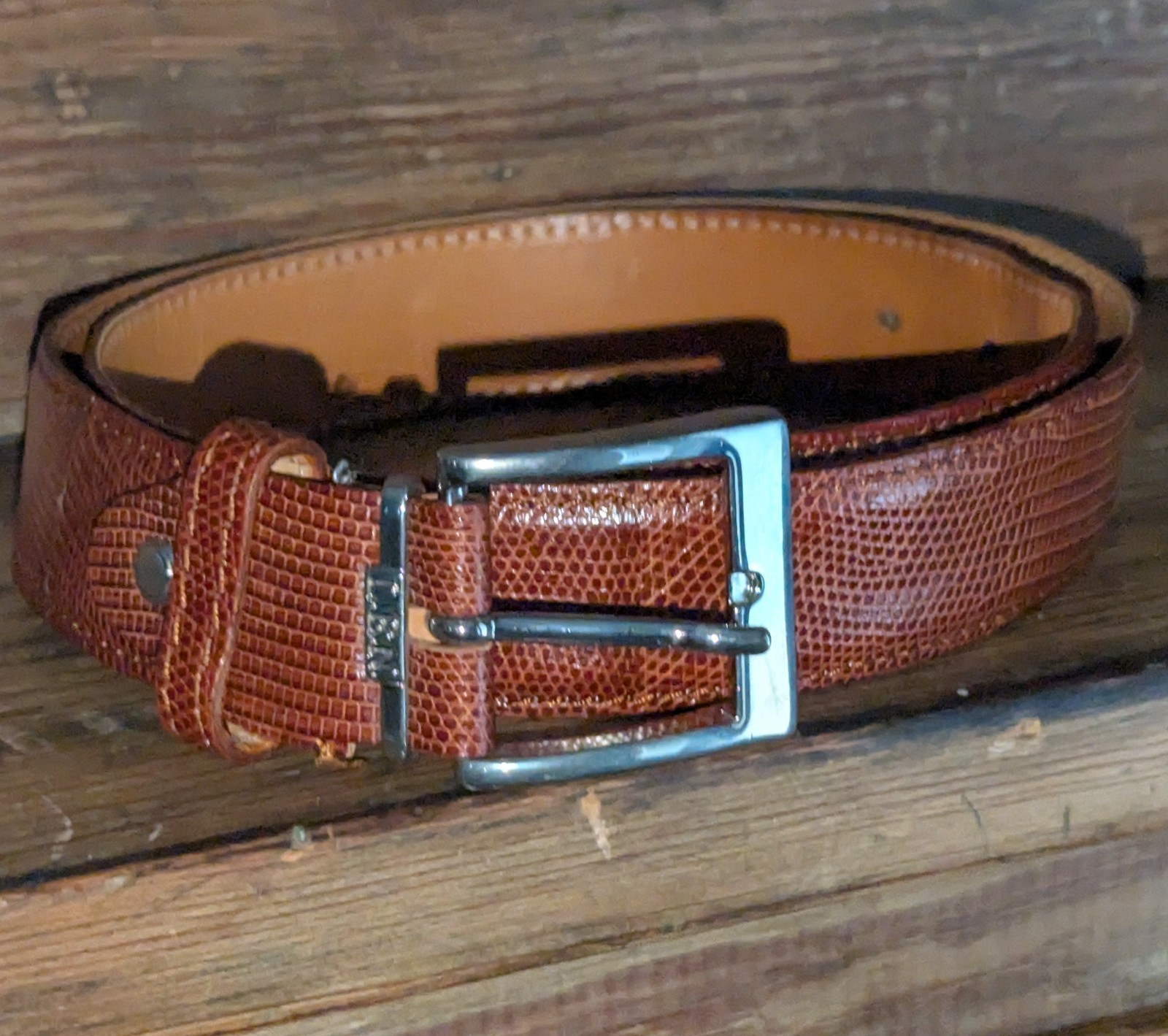 LEN Lifestyle Brown JAVA / Ring LIZARD Leather Sz… - image 8