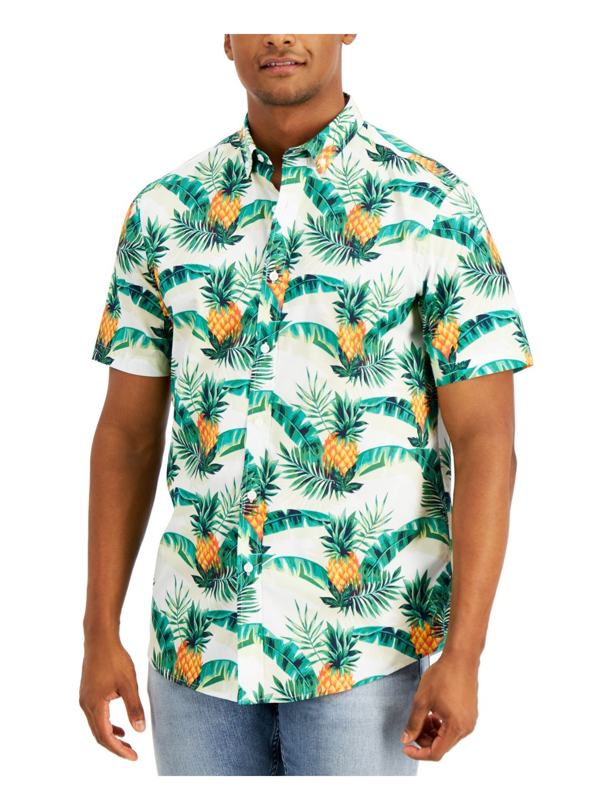 CLUBROOM Mens Beige Slim Fit Button Down Cotton Casual Shirt S 2890₽