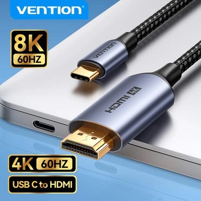 Vention Typ C auf HDMI kompatibles Kabel 8K/60Hz 4K/120Hz für MacBook Pro iMac iP