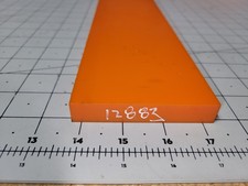 Hoja de poliuretano durómetro 5/8" x 3-1/2" x 12" 80 A, naranja, P/N 12883