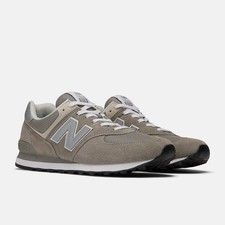 New Balance 574 Core ML574EVG Sneakers Men's Gray White Suede Lifestyle Shoes