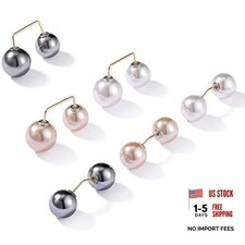 6 Pcs Artificial Pearl Brooch Pins Sweater Shawl Safety Gold, Silver, White