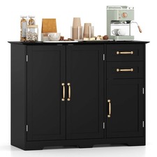 40" Sideboard Buffet Cabinet Modern Kitchen Storage Organizer with 2 Drawers