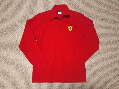 Men's Ferrari Button Down Long Sleeve Sports Car Shirt S 