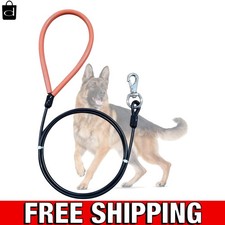 Heavy Duty Dog Leash Chew Proof Metal Leash for Large Dogs Up to 250Lbs 5Ft