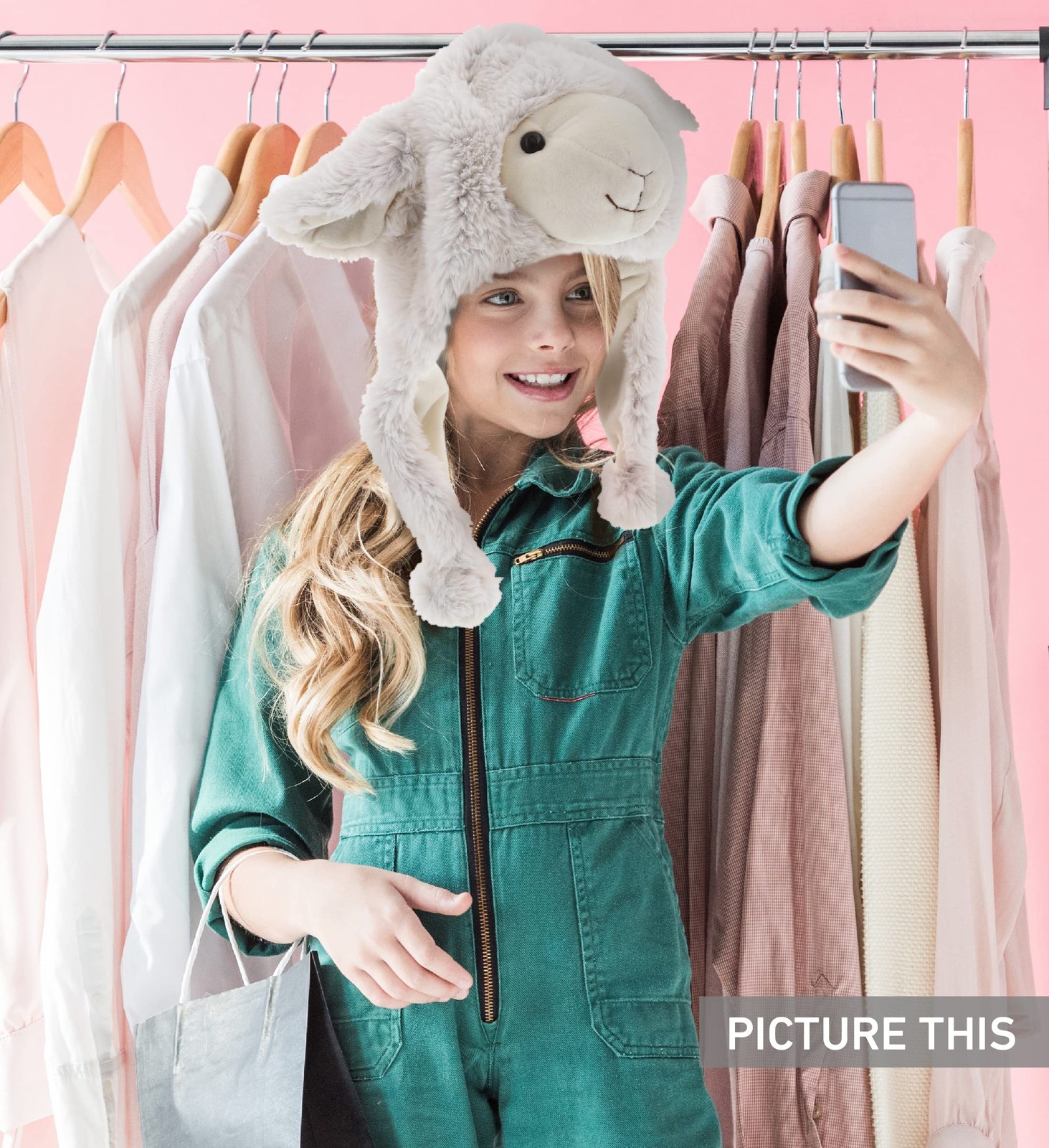 DolliBu Plush Animal Earflap Hat Beanie for Kids, Teens & Adults - One Size