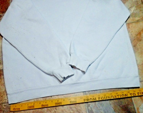 Vtg 80s White Crewneck Sweatshirt L Distressed Graphic Indians on Horseback USA - Picture 12 of 12