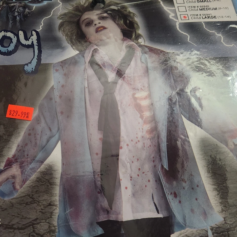 Disfraz Zombie Niño Grande 12-14 Foro 2011 Nuevo Vestir Halloween Foto 4 de 4