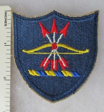 Ancien écusson vintage NORTH DAKOTA US ARMY GARDE NATIONALE ÉTAT bord coupé original