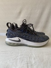 Nike LeBron XVI 15 Mens Size 9 Shoes Knit Signal Blue Thunder Grey AO1755-400