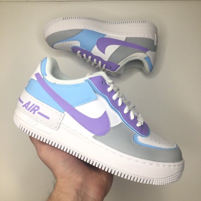 NEW Nike Air Force 1 Shadow Lilac Puple/Light Blue Womens Size 8 Sneakers | eBay
