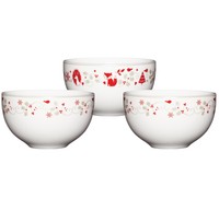 Kitchen Craft Winter Woodland Porcelain Dip Bowls Set Of 3 Kitchen Craft Winter Woodland Porcelain Dip Bowls Set Of 3