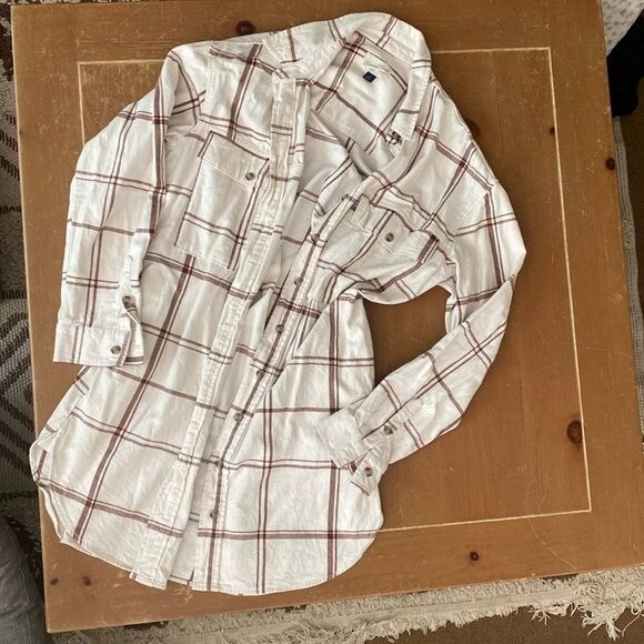 Longer shacket perfect brown plaid - image 1