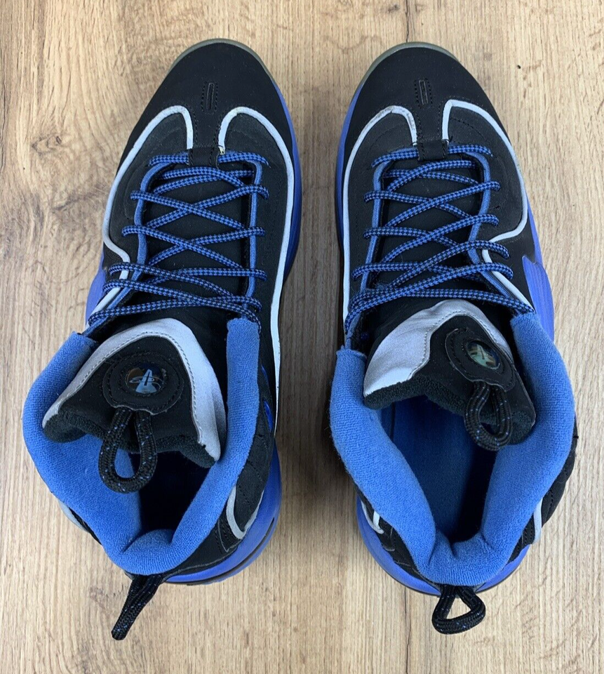 Nike Air Penny II Basketball Sneakers Shoes Boys Size 7Y Blue Black