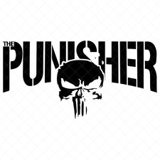 New - Skull Punisher Premium Vinyl Permanant Sticker - Laptop Car Decal