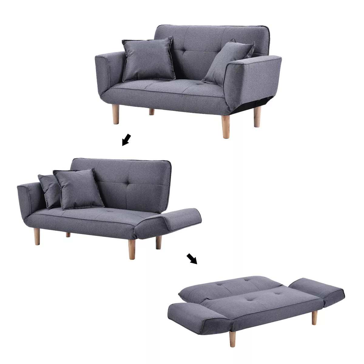 Loveseat with sleeper bed outlet
