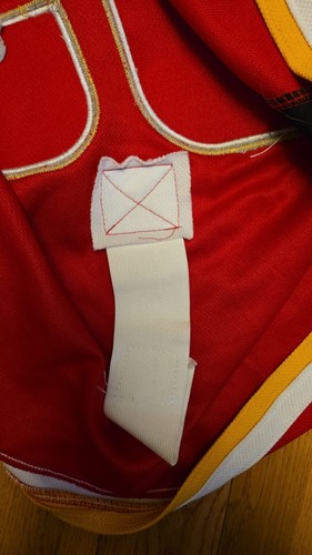 Vintage Reebok 2013 Calgary Flames AB patch ROSSO maglia uomo Sam Bennett #93 taglia 50 - Foto 6 di 6
