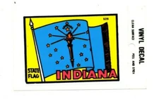 Lot of 12 Indiana State Flag Souvenir Decals Stickers - New - Free Shipping