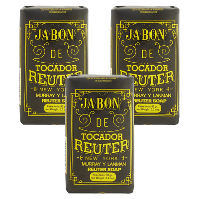 3 Pack - L&K Murray & Lanman Florida Water , Jabon De Tocador Reuter Soap 3.3oz