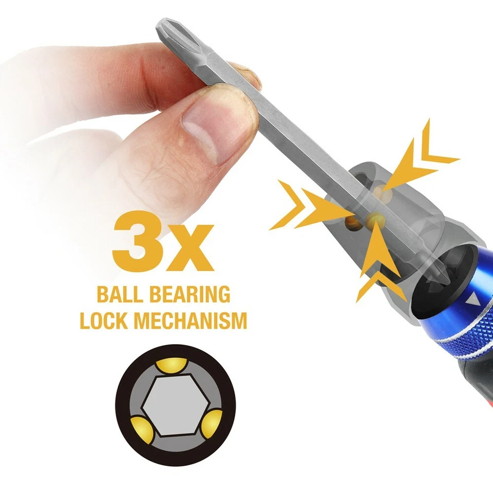 WORKPRO 12-in-1 Multi-Bit Ratcheting Screwdriver Set Quick-load Mechanism Bit US - Image 4 of 4