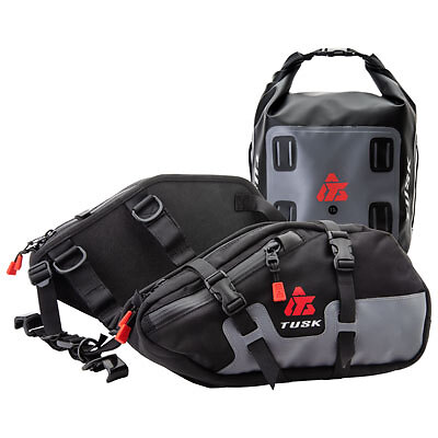 Tusk Traverse Pannier Bags w/ X-Small Dry Duffel Tail Bag-Dual Sport