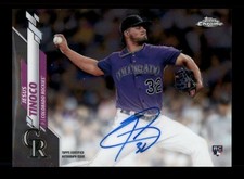 2020 TOPPS CHROME JESUS TINOCO ROOKIE ON CARD AUTO COLORADO ROCKIES