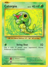 POKEMON CARD CATERPIE 3/108 NO 010 WORM POKEMON TCG CCG