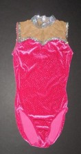 NWT Wolff Fording Plush Velvet Leotard Hologram Glitter Bodice Small Child