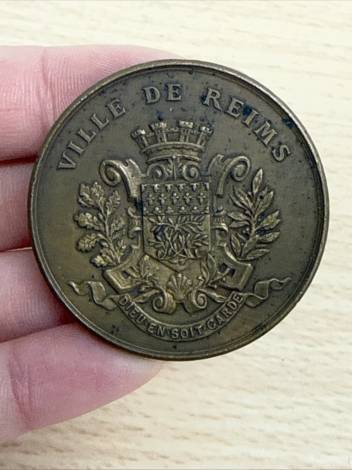Médaille Ville De Reims École Régionale Des Arts Industriels 1898 En Bronze