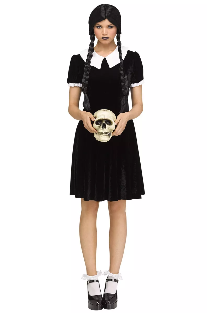 The Addams Family Wednesday Addams Gothic Cosplay Halloween Adult