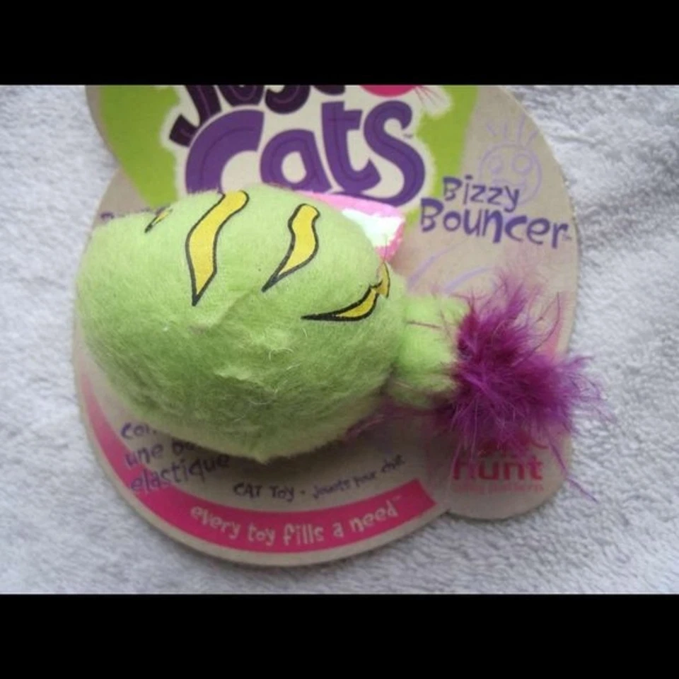 Juguete para gato gorila Hartz Bizzy verde dañado faltan plumas ¡¡Paquete por favor!!! Foto 3 de 4