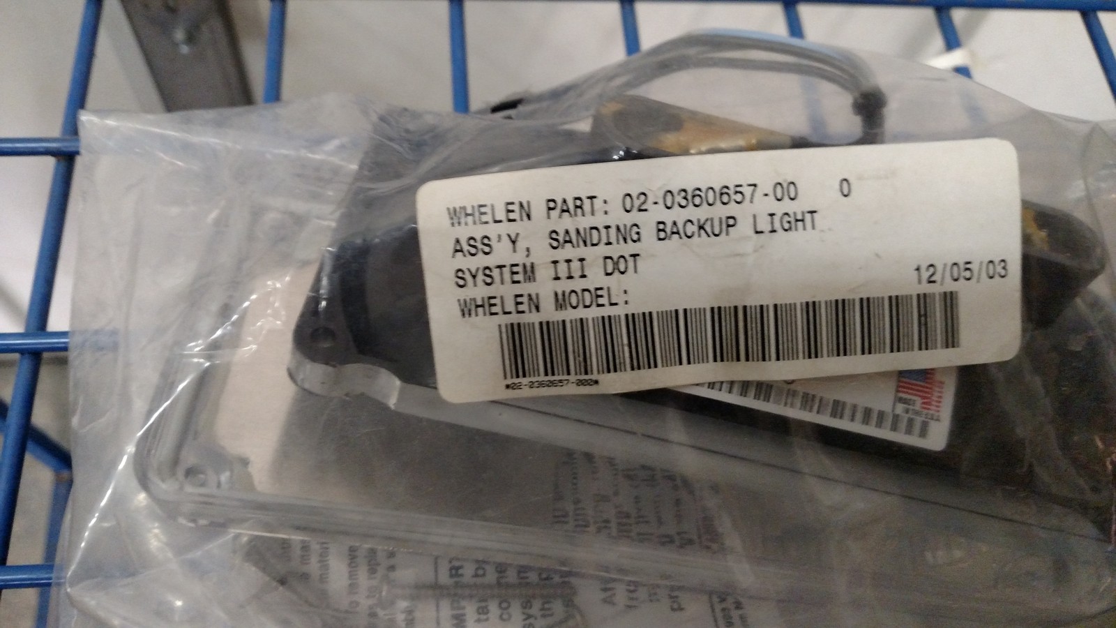 Whelen 02-0360657-00 ass'y saning backup light 