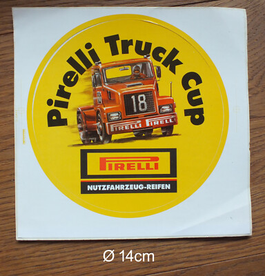 Alter Sticker Aufkleber Pirelli Truck Cup Motorsport LKW Race Truck 90er Jahre