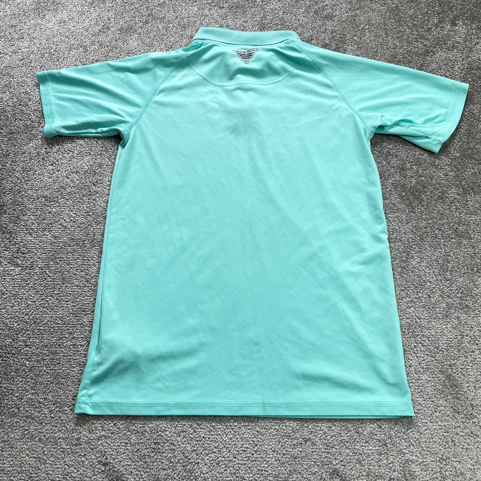 Columbia PFG Omni Shade Polo Shirt Boys XL Blue Short Sleeve Collared Casual Top - Image 2 of 4