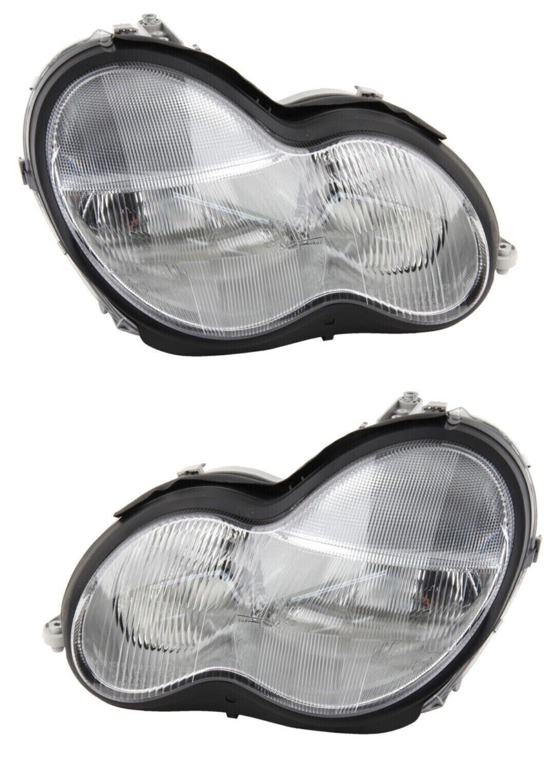 Phare avant gauche + droit pneumatique Mercedes W203 pour corriger un éclairage usé ou opaque