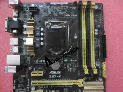 Placa madre ASUS Z87-K LGA 1150/zócalo H3 usada Intel Z87 DDR3 - Imagen 2 de 5